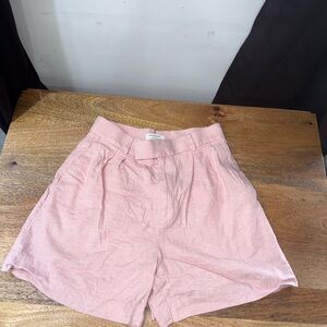 BR pink high waist pleated shorts